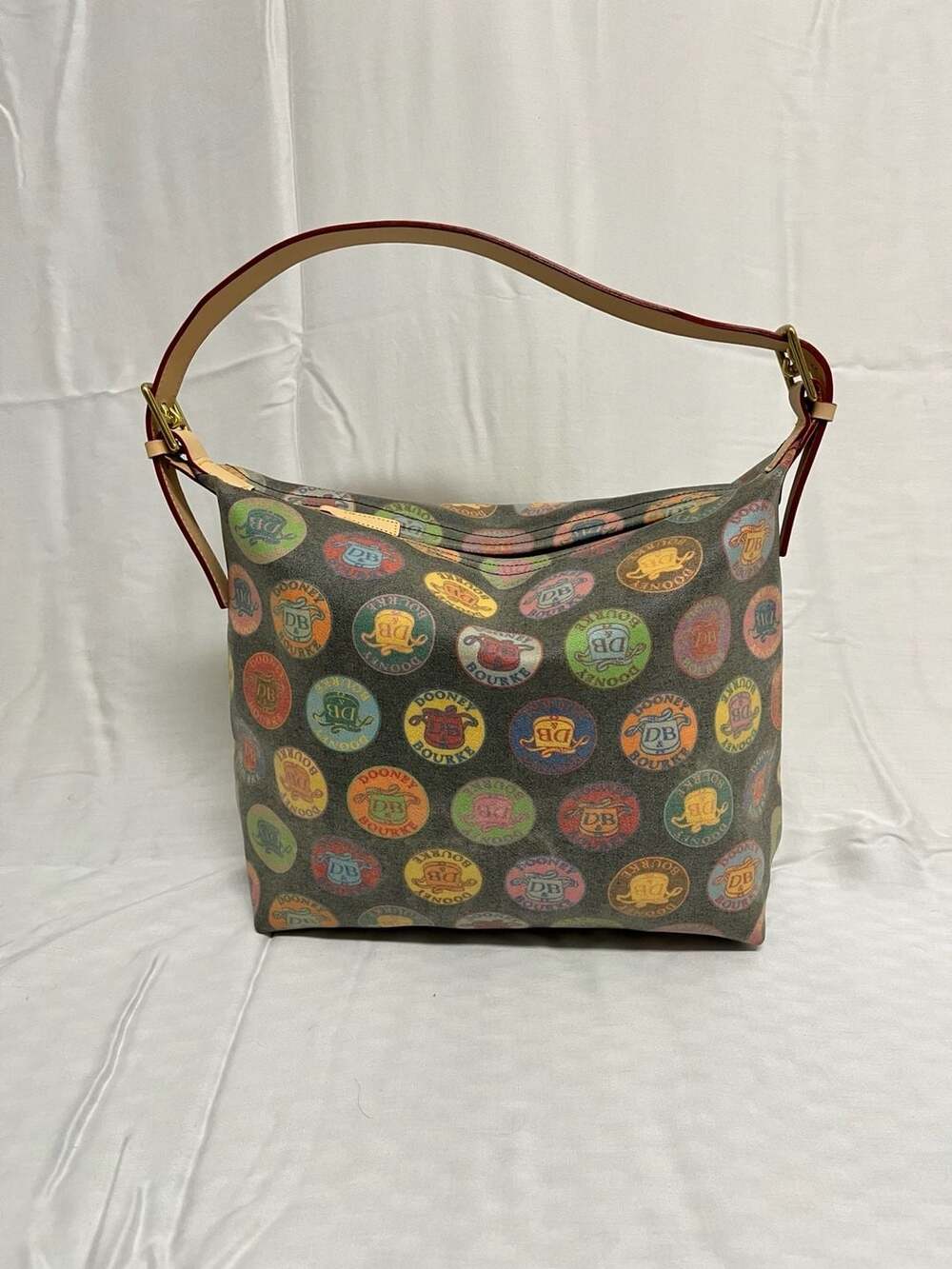Dooney & Bourke Vintage Coated Medallion Print Hobo Shoulder Bag